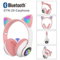 Безжични Детски Bluetooth слушалки Котешки уши CAT, STN-28, снимка 2 - Безжични слушалки - 43514619