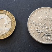 Монети. Франция.Френски франк . 7 бройки., снимка 3 - Нумизматика и бонистика - 36597811