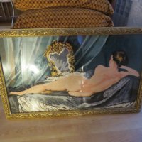 картина, еротика гоблен картина  с красива рамка - Дамата пред огледалото -  18+ , снимка 2 - Декорация за дома - 28206350