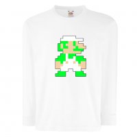 Детска тениска Супер Марио Luigi 8-bit, снимка 2 - Детски тениски и потници - 33089888