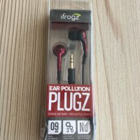 iFrogz EarPollution Plugz кабелни слушалки 3,5 мм - червени (EPD33-RED), снимка 4 - Слушалки и портативни колонки - 43913506