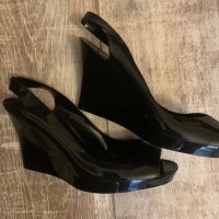 Уникални нови черни силиконови Kartell сандали на платформа , снимка 3 - Сандали - 36967450