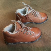 Ponny Leather Winter Shoes Размер EUR 25 детски с вата естествена кожа 23-14-S, снимка 1 - Детски обувки - 43295950