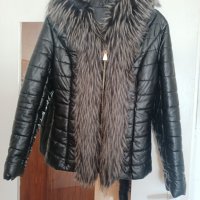 Дамско зимно кожено яке  