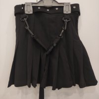 Плисирана пола, с висящ джоб - чантичка и колани, снимка 2 - Поли - 37785067