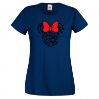 Дамска тениска Minnie Head 7 Подарък,Изненада,Рожден ден,, снимка 5 - Тениски - 36530235