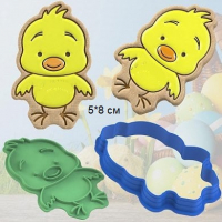 Пиле Пиленце сладко пластмасов резец форма фондан тесто бисквитки, снимка 1 - Форми - 36513281