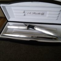 Комплект писалка и химикалка Bartholdi Italy метални в кутия, снимка 4 - Колекции - 32699818