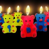 Свещ  Свещичка мече украса декор за торта рожден ден детски бебешки, снимка 1 - Други - 38222768