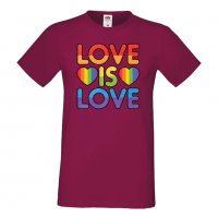 Мъжка тениска Love Is Love 2 multicolor Прайд,Празник.Повод,Изненада, снимка 4 - Тениски - 37103173