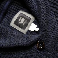 G-Star Raw Avihu Shawl Knit Mazarine Blue Мъжки Пуловер Размер M/L, снимка 10 - Пуловери - 35460849