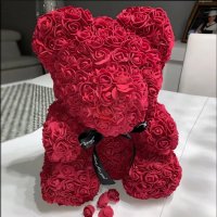 Стериопорно мече с рози, снимка 2 - Романтични подаръци - 39583040