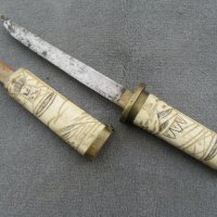Танто Японски ръчно кован нож началото на 20 век, снимка 5 - Други ценни предмети - 40480615