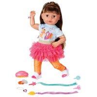 BABY Born - Кукла с кестенява коса и аксесоари Sister Style&Play, 43 см Zapf Creation 833025, снимка 3 - Кукли - 42975874