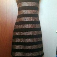НОВА двупластова рокля, в черно и златисто ПРОМОЦИЯ🌷❤👗S,S/M,M🌷❤👗арт.1102, снимка 2 - Рокли - 32829527