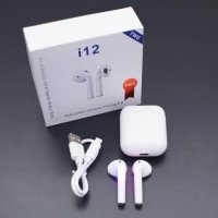 Безжични слушалки TWS  i12 A3 Pro Bluetooth 5.0, тъч контрол, 3D звук, Бели, снимка 1 - Слушалки и портативни колонки - 37076756