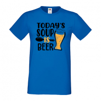 Мъжка тениска Today's soup is beer,Бира,Бирфест,Beerfest,Подарък,Изненада,Рожден Ден, снимка 4 - Тениски - 36389397