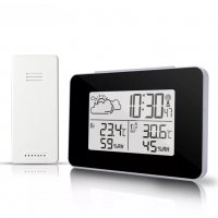 Цифров часовник термометър влагомер – Безжична Метеостанция с външен датчик, снимка 3 - Други стоки за дома - 28956432