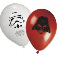 2 бр Star Wars Darth vader Междузвездни войни червен бял Обикновен надуваем латекс латексов балон, снимка 1 - Други - 26668621