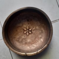 Стара месингова купа с шарка, снимка 1 - Декорация за дома - 32660292