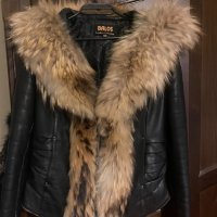 Дамско зимно кожено яке, снимка 1 - Якета - 43472688