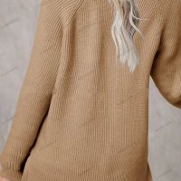Дамски ежедневен моден плетен пуловер с V-образно деколте, 5цвята - 023, снимка 15 - Блузи с дълъг ръкав и пуловери - 39728515