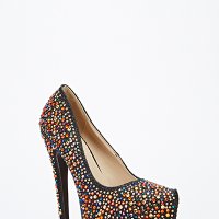 Нови обувки с шарени камъчета, снимка 3 - Дамски обувки на ток - 28393620