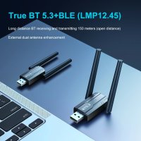 USB Адаптер Bluetooth 5.3 – до 100м, снимка 4 - Мрежови адаптери - 44109592