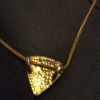 Масивно позлатен сребърен синджир с висулка, снимка 4 - Колиета, медальони, синджири - 33262373