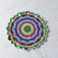 2 красиви цветни каренца плетени на една кука, снимка 3 - Декорация за дома - 28850543