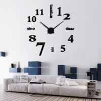 4215 Лепящ стенен часовник с 3D ефект, снимка 3 - Стенни часовници - 34995306