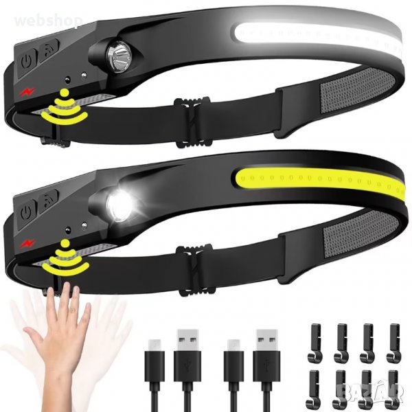 LED фенер за глава челник за лов и риболов, снимка 1