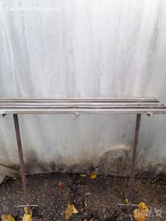 Елегантна пейка от стомана - ръчна изработка, снимка 1