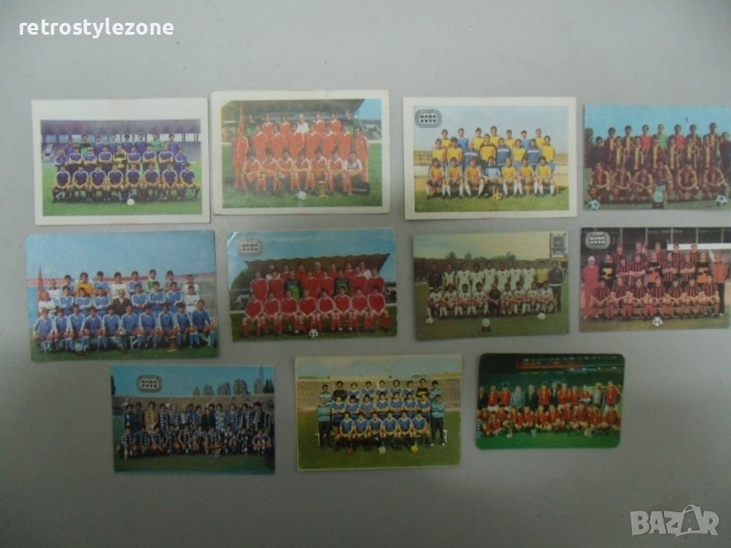 № 7299 лот 11 броя стари календарчета - футболни отбори, снимка 1