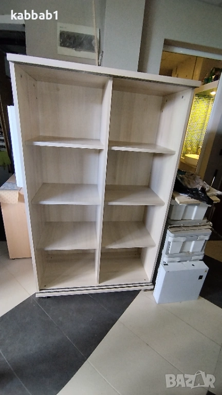 Шкаф без врати - етажерка с 6 рафта 90/46/150 избелен дъб, снимка 1