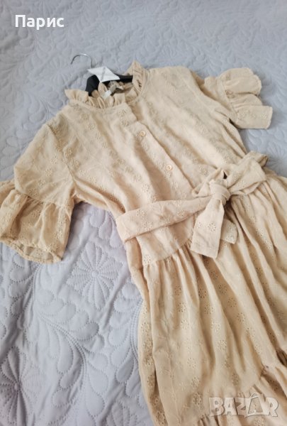 Нова дамска рокля екрю бежова, снимка 1