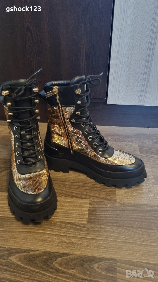 Дамси кожени боти Michael Kors Rowan Lace-Up, снимка 1