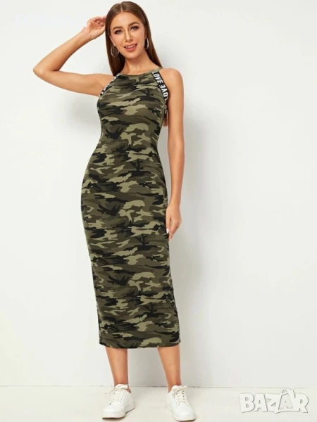 УНИКАЛНА камуфлажна рокля С/М, снимка 1