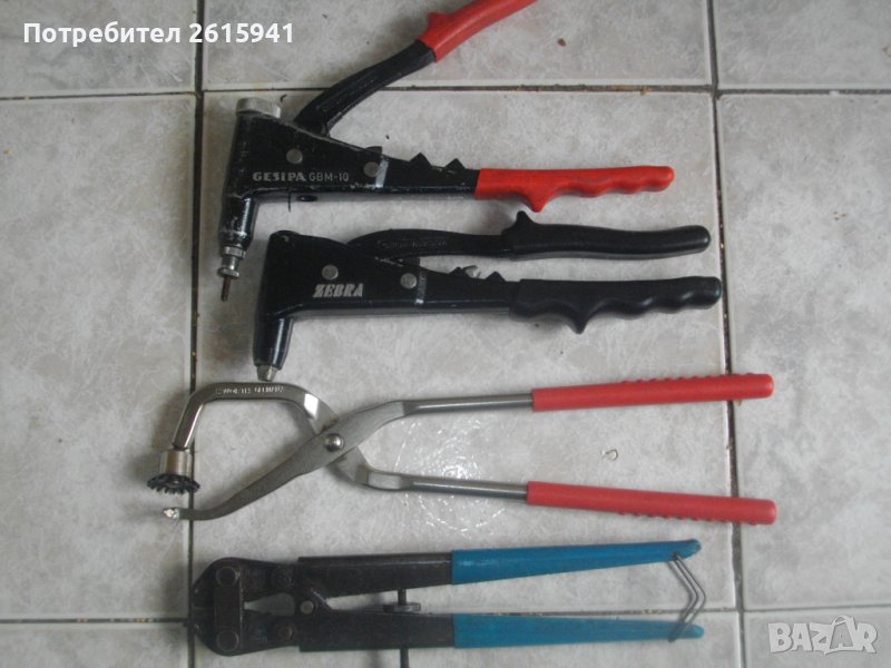 GESIPA GBM10 Нитачка Нит Гайки -Нитачка Поп-Нитове Клещи Спирачни Пружини Ножица Арматура, снимка 1