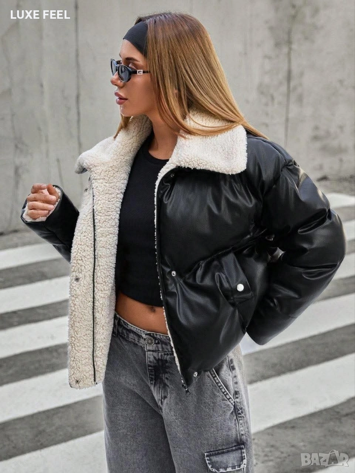 Кожено Яке с Каракул ⚜️, снимка 1