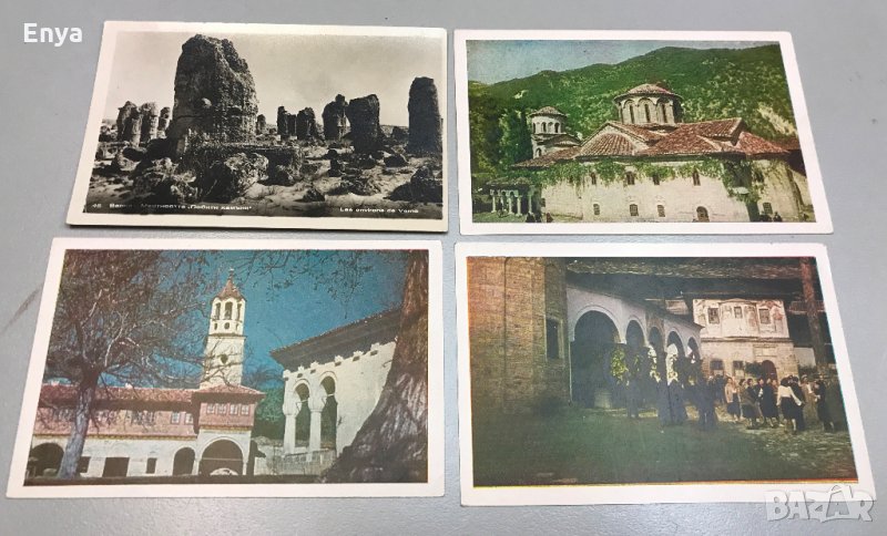 Стари картички, пощенски плик и банкнота от 20 лв, снимка 1