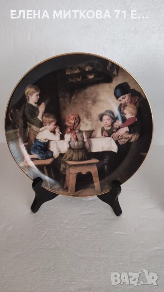 Колекционерска порцеланова чиния Австрия 1988 г лимитирано издание златен кант, снимка 1