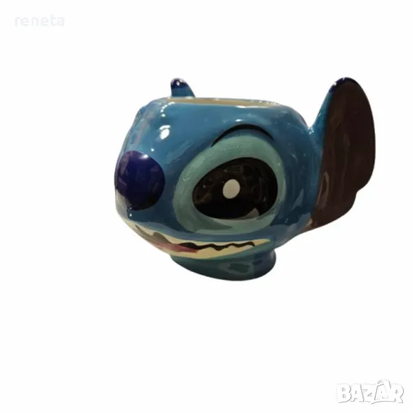 Чаша Стич, Тип чаена, Керамична, Детска, снимка 1