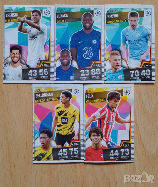 Футболни карти стикери с футболисти, снимка 1