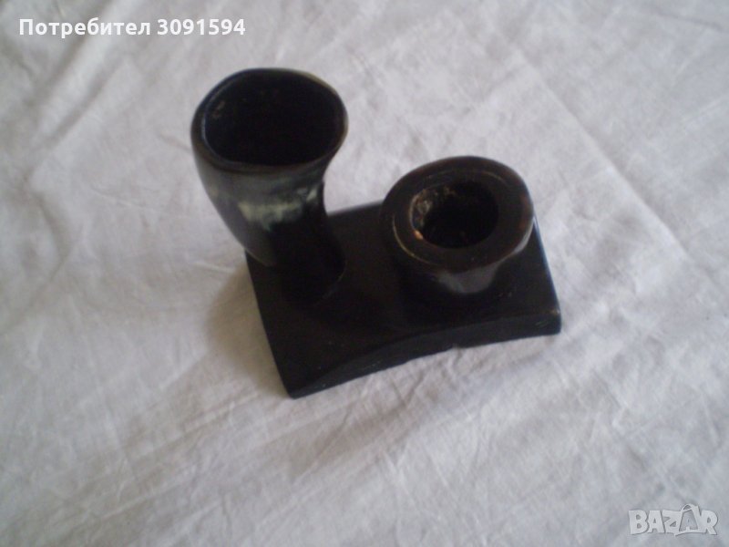 Ръчно изработени ваза и мастилница от рог, снимка 1