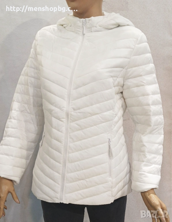 Дамско яке от размер 46 до 54 - бяло, снимка 1