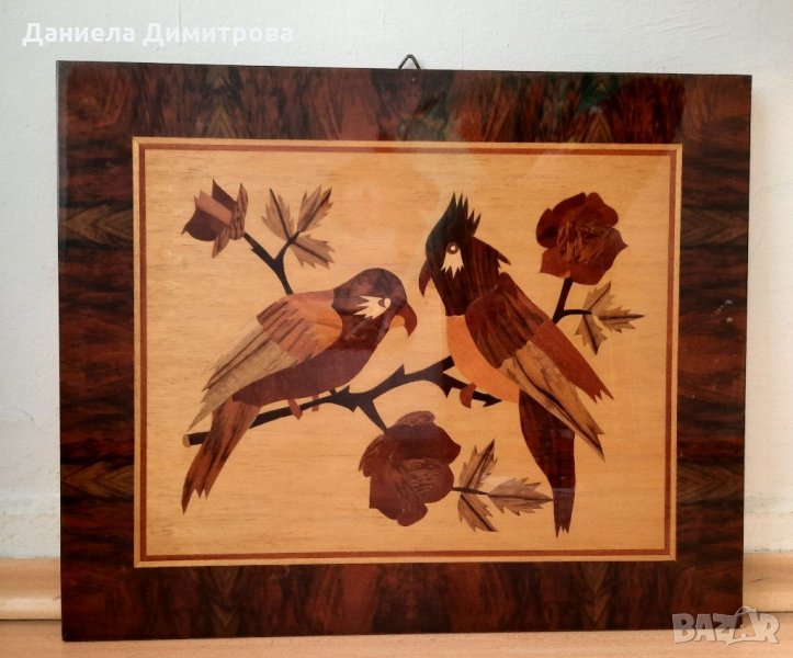 Картина интарзия с птици, снимка 1