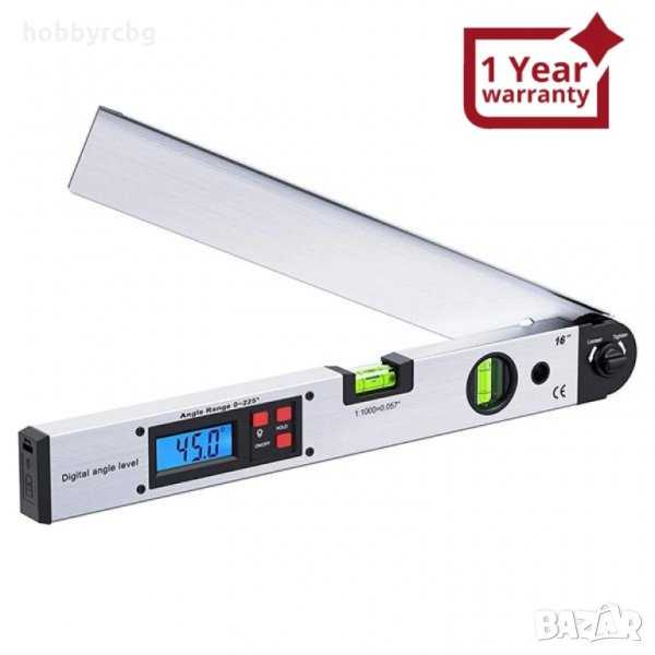 Цифров нивелир, ъгломер с обхват от 0-225° и дължина 400 мм, снимка 1