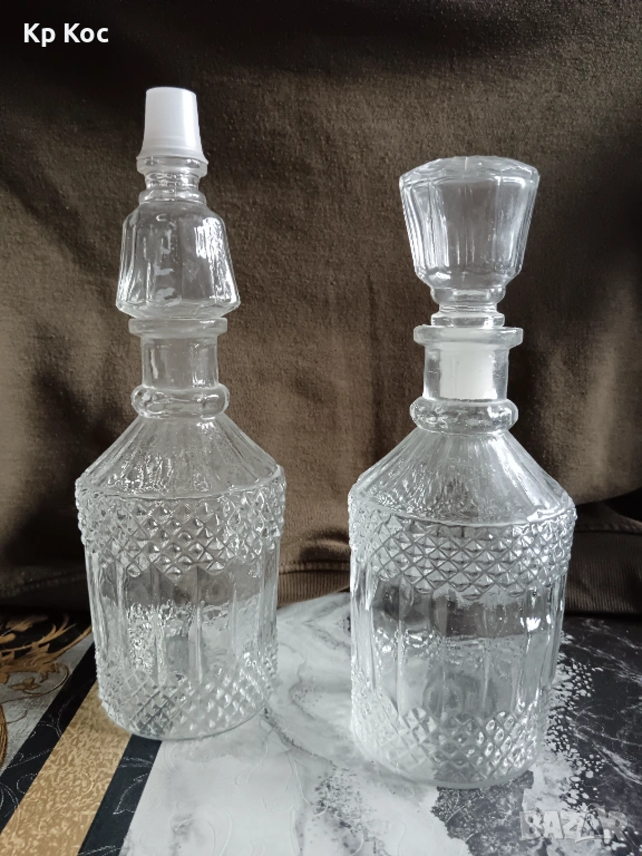 Стъклена гарафа / шише за ракия, снимка 1