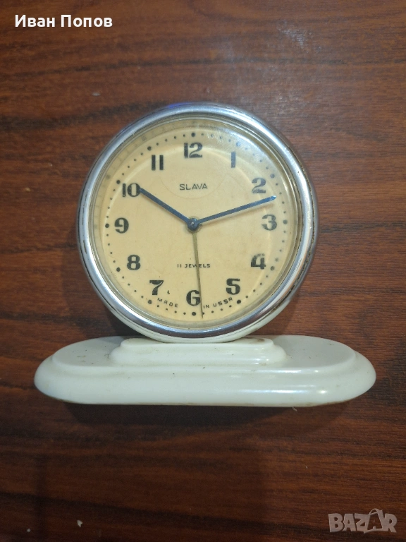 Будилник механичен, профилактиран, работи точно Слава СССР, снимка 1